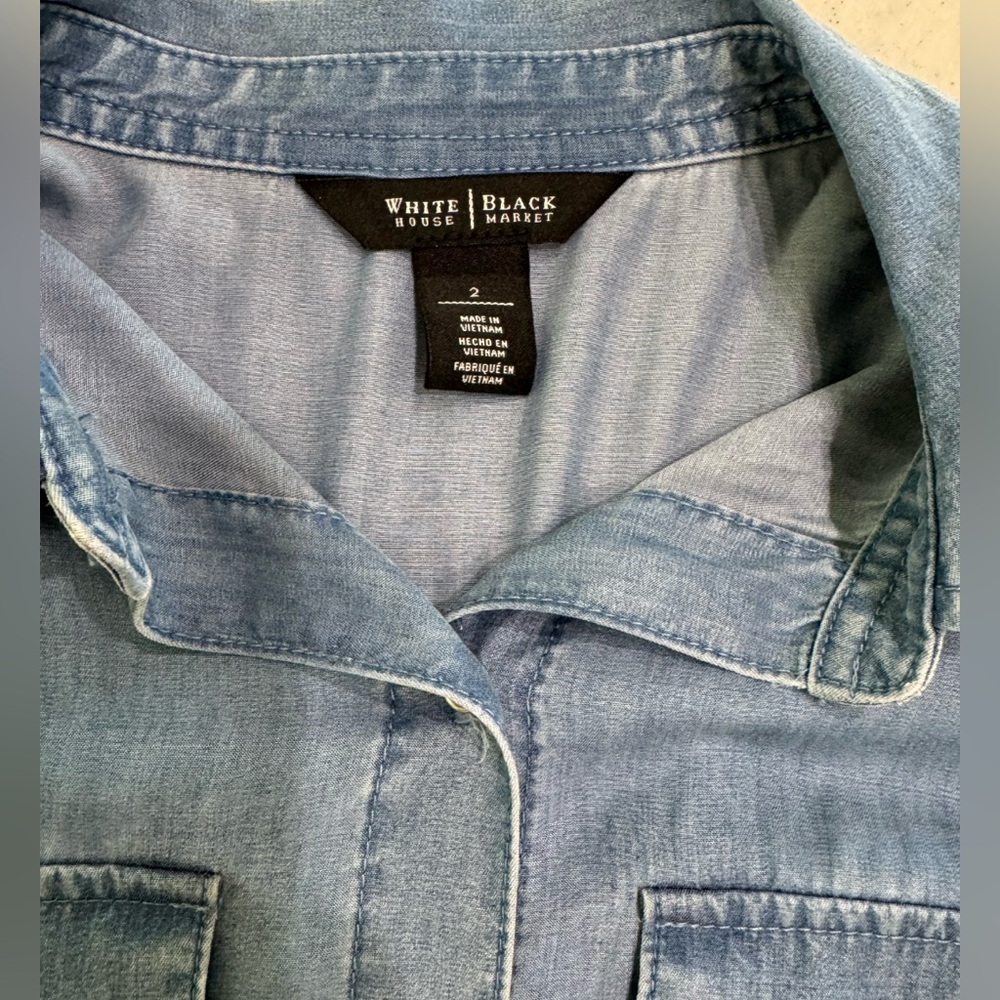 White House Black Market Denim Tunic - Picture 12 of 14